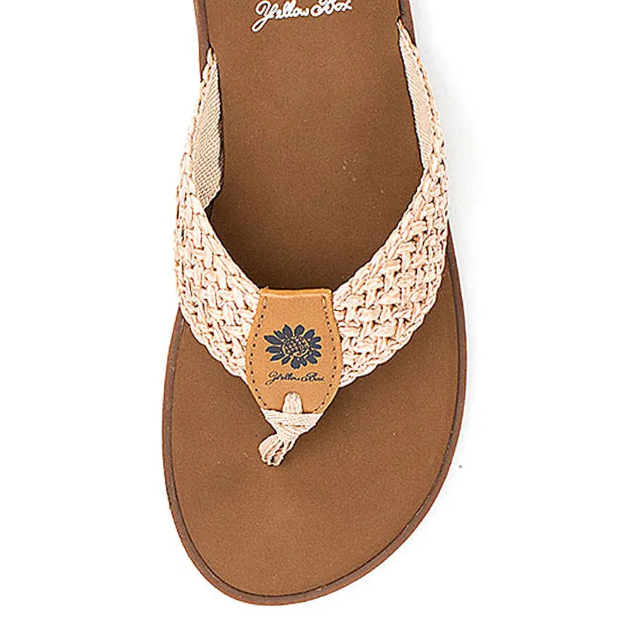 Woven Flip Flops | Fida Yellow Box Footwear