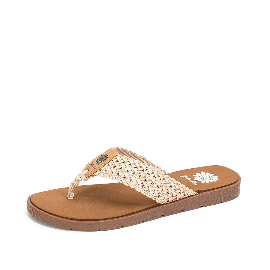 Woven Flip Flops | Fida Yellow Box Footwear