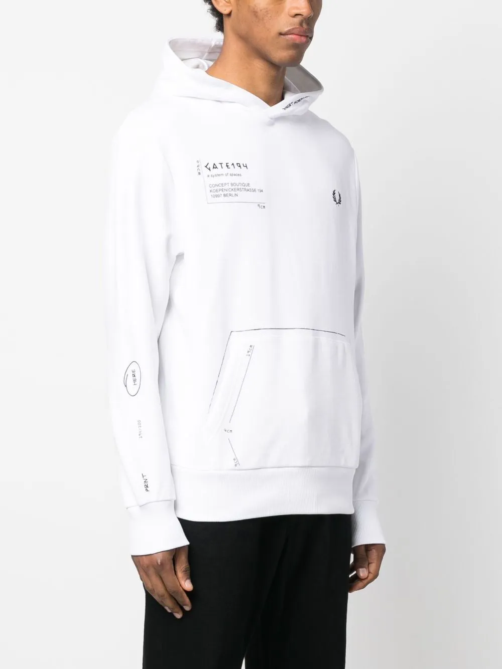 x GATE194 signature-print hoodie