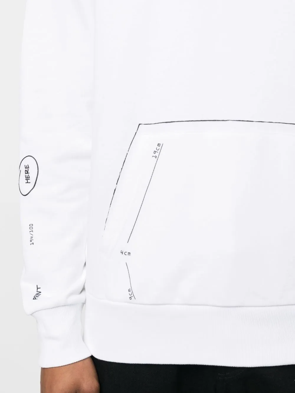 x GATE194 signature-print hoodie