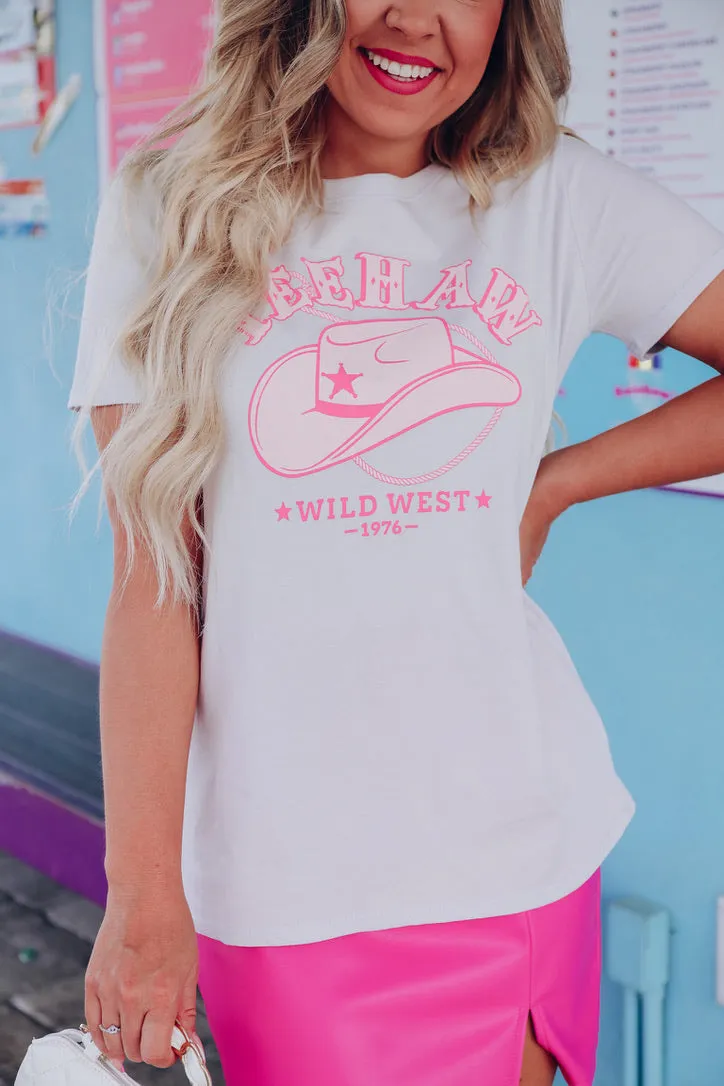 Yeehaw Wild West Graphic Tee - Light Grey