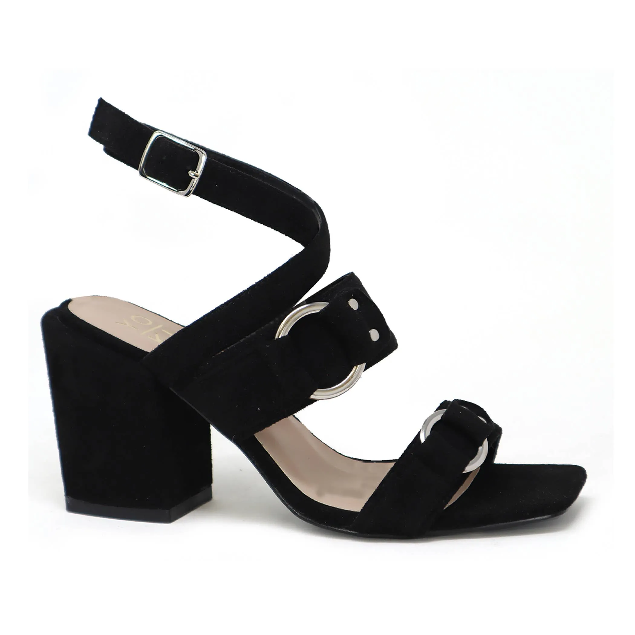 Yoki Womens VALIN-20 Chunky heel WITH TWO STRAPS BUCKLE