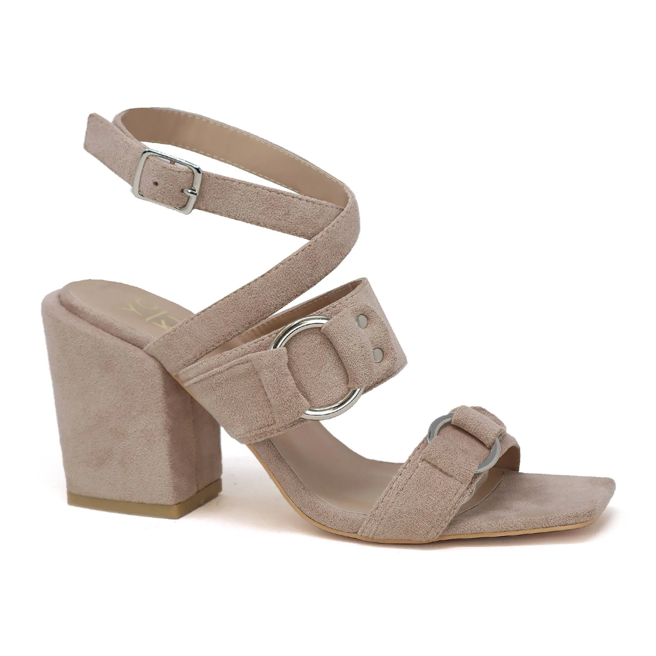 Yoki Womens VALIN-20 Chunky heel WITH TWO STRAPS BUCKLE